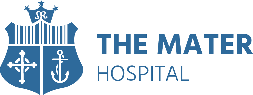 A logo for the Mater hospital